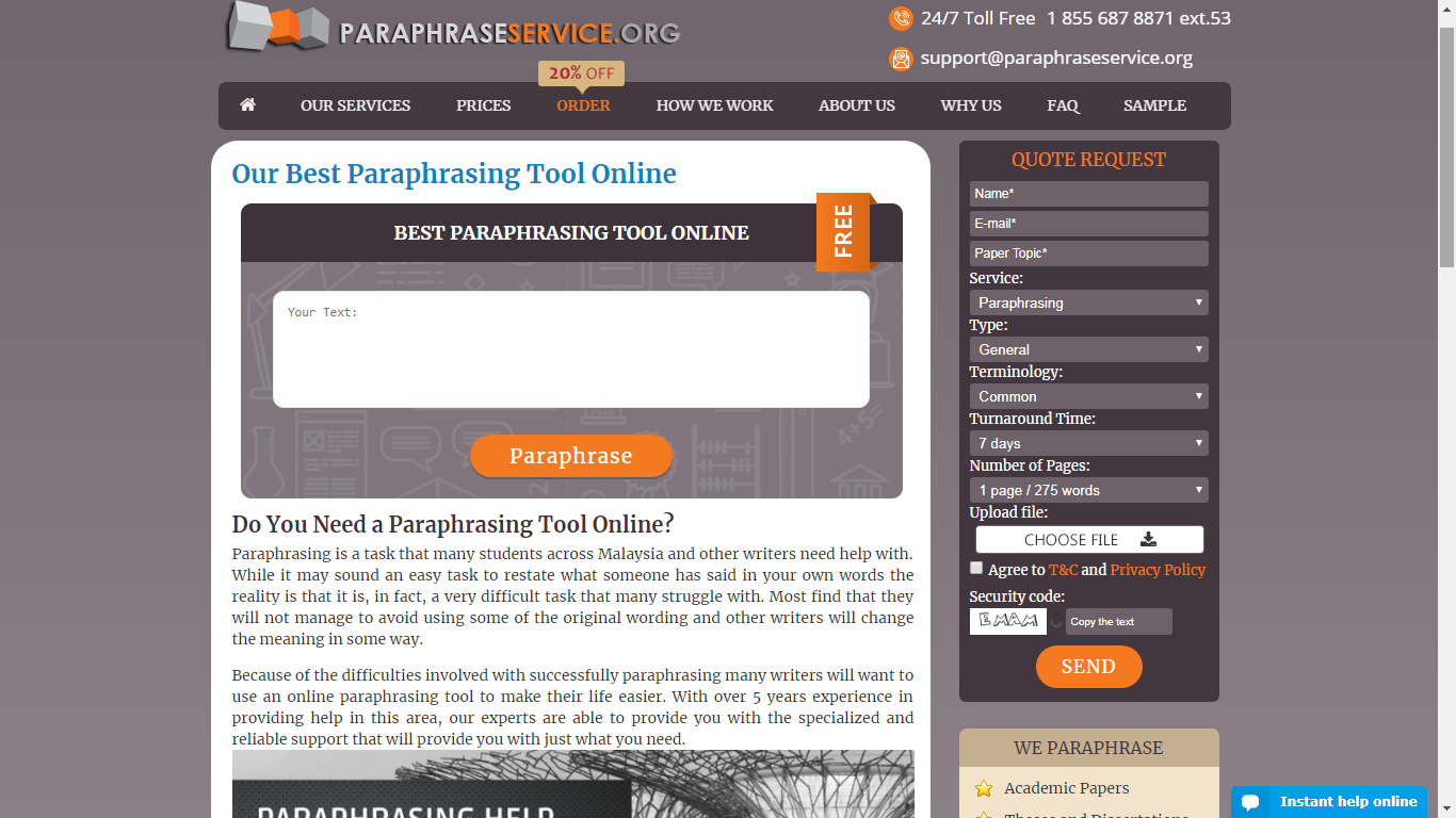 paraphraseservice.org review